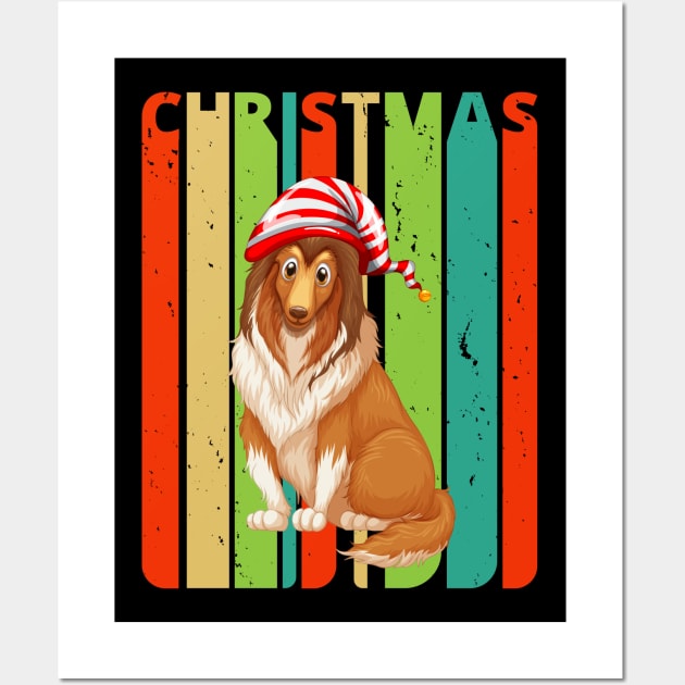 Colourful Christmas Dog Wall Art by MadebyTigger